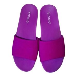 Vionic Val Women's Vibrant Purple, Violet Slide Sandals. EUC Sz 8.5